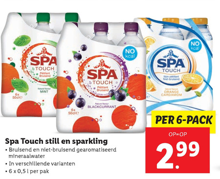 Spa   fruitdrank, mineraalwater folder aanbieding bij  Lidl - details