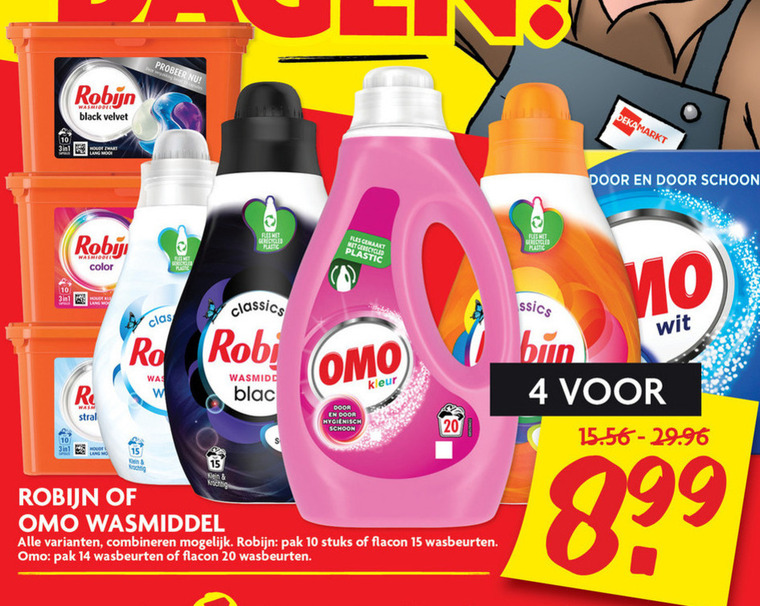 Omo   wasmiddel, wasverzachter folder aanbieding bij  Dekamarkt - details