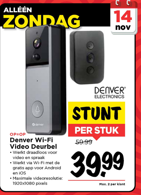 Denver   video intercom folder aanbieding bij  Vomar - details