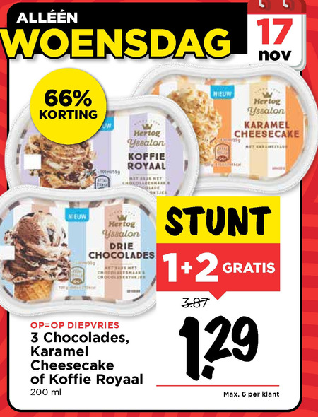 Hertog   ijsbekers folder aanbieding bij  Vomar - details