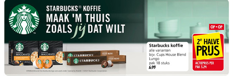 Starbucks   dolce gusto capsules, koffiecups folder aanbieding bij  Jan Linders - details