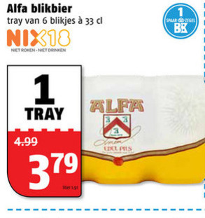 Alfa   blikje bier folder aanbieding bij  Poiesz - details