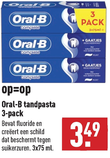 Oral-B   tandpasta folder aanbieding bij  Aldi - details