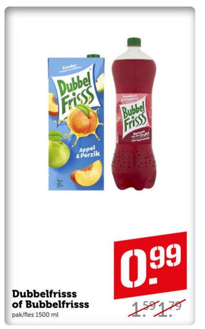 Dubbelfrisss   fruitdrank, frisdrank folder aanbieding bij  Coop - details