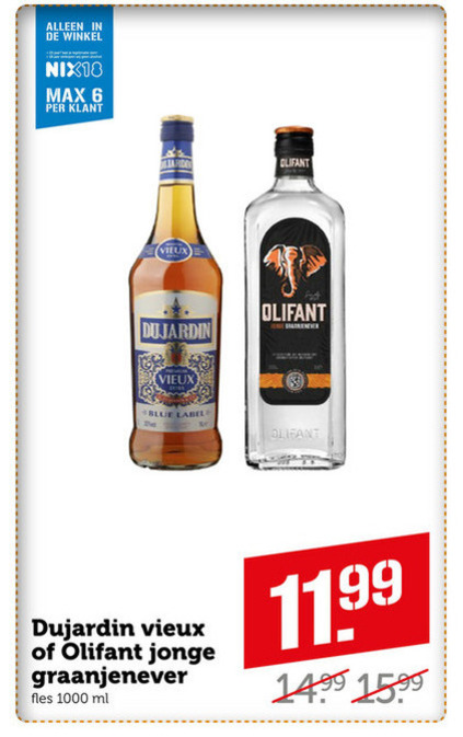 Olifant   vieux, jenever folder aanbieding bij  Coop - details