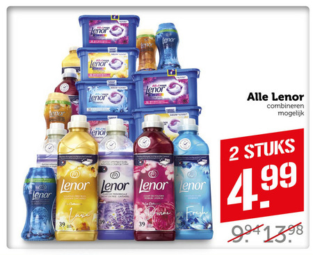 Lenor   wasverzachter, wasmiddel folder aanbieding bij  Coop - details