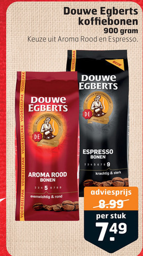 Douwe Egberts   koffiebonen folder aanbieding bij  Trekpleister - details