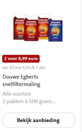 Douwe Egberts   koffie folder aanbieding bij  Jumbo - details