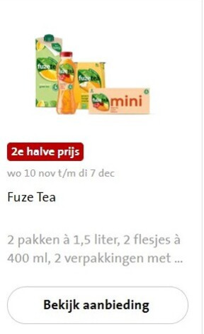 Fuze Tea   ice tea folder aanbieding bij  Jumbo - details