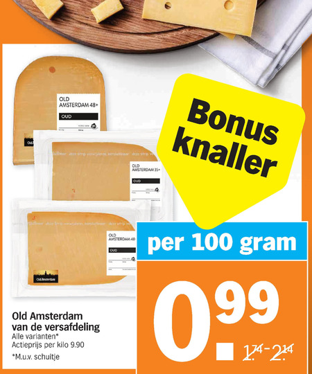 Old Amsterdam   kaasplakken, kaas folder aanbieding bij  Albert Heijn - details