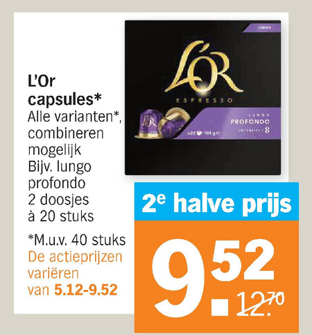 Douwe Egberts L Or   koffiecups folder aanbieding bij  Albert Heijn - details