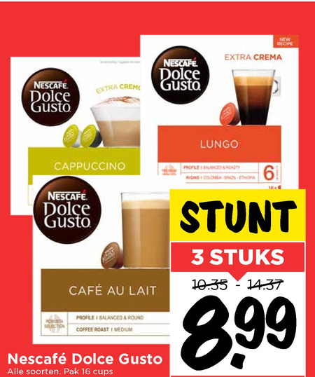 Nescafe   dolce gusto capsules folder aanbieding bij  Vomar - details