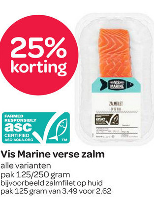 Vis Marine   zalmfilet folder aanbieding bij  Spar - details