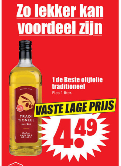 1 De Beste   olijfolie folder aanbieding bij  Dirk - details