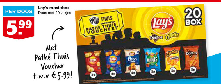 Lays   zoutje, chips folder aanbieding bij  Hoogvliet - details