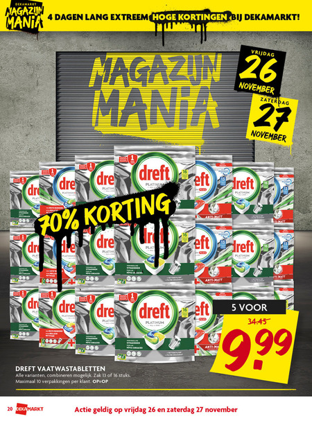 Dreft   vaatwasmiddel folder aanbieding bij  Dekamarkt - details