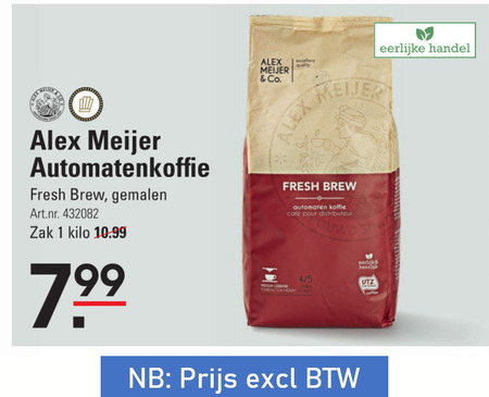 Alex Meijer   koffie folder aanbieding bij  Sligro - details