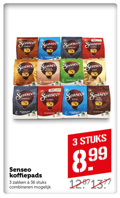 Douwe Egberts Senseo   koffiepad folder aanbieding bij  Coop - details