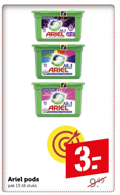 Ariel   wasmiddel folder aanbieding bij  Coop - details