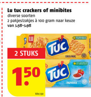 Lu Tuc   crackers, zoutje folder aanbieding bij  Poiesz - details