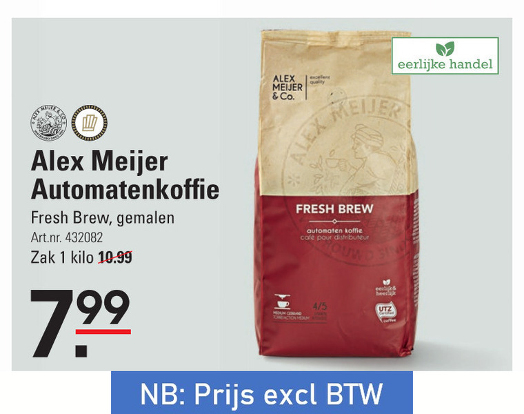 Alex Meijer   koffie folder aanbieding bij  Sligro - details