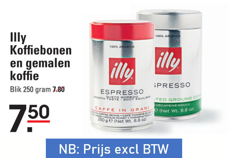 Illy   koffie, koffiebonen folder aanbieding bij  Sligro - details