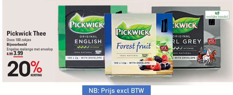 Pickwick   thee folder aanbieding bij  Sligro - details