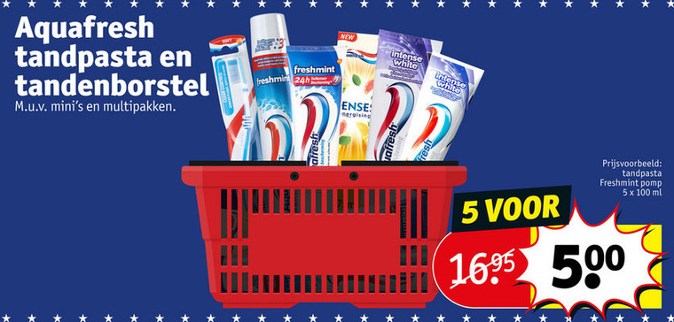 Aquafresh   tandpasta, tandenborstel folder aanbieding bij  Kruidvat - details