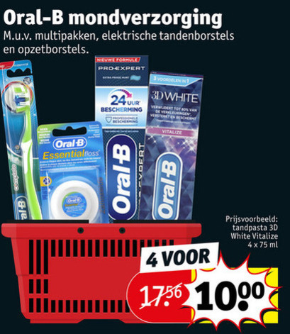 Oral-B   mondwater, tandpasta folder aanbieding bij  Kruidvat - details