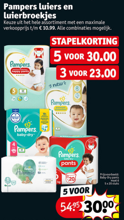 Pampers   luierbroekjes, luiers folder aanbieding bij  Kruidvat - details