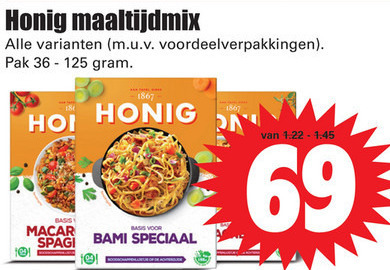 Honig   maaltijdmix folder aanbieding bij  Dirk - details