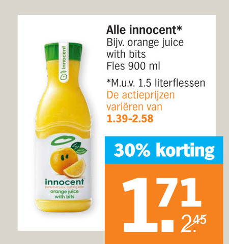 Innocent   vruchtensap, fruitsmoothie folder aanbieding bij  Albert Heijn - details