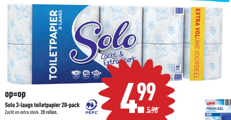 Solo   toiletpapier folder aanbieding bij  Aldi - details