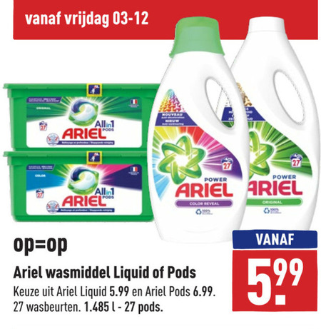 Ariel   wasmiddel folder aanbieding bij  Aldi - details