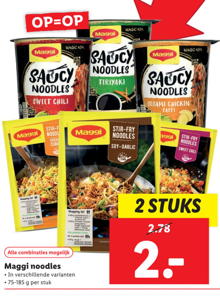 Maggi   noodles folder aanbieding bij  Lidl - details