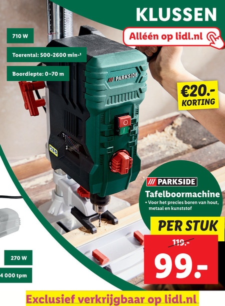 Parkside   kolomboormachine folder aanbieding bij  Lidl - details