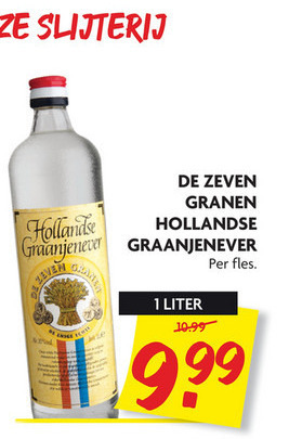 De zeven granen   jenever folder aanbieding bij  Dekamarkt - details