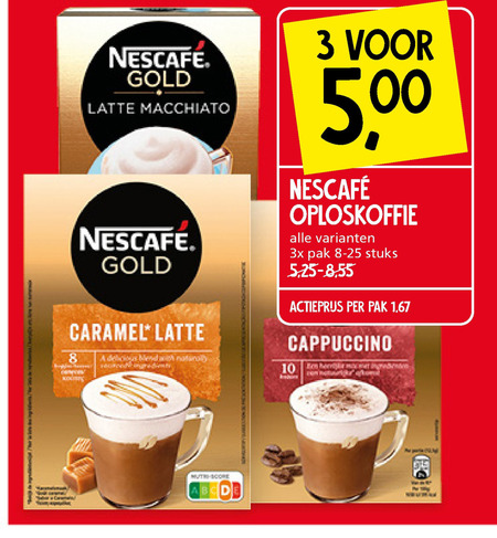 Nescafe   oploskoffie folder aanbieding bij  Jan Linders - details