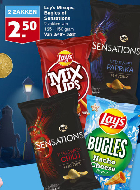 Lays   zoutje, chips folder aanbieding bij  Hoogvliet - details