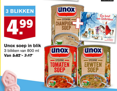 Unox   soep folder aanbieding bij  Hoogvliet - details