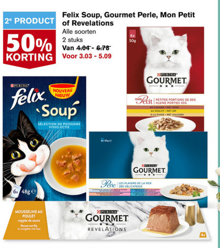 Felix   kattenvoer folder aanbieding bij  Hoogvliet - details