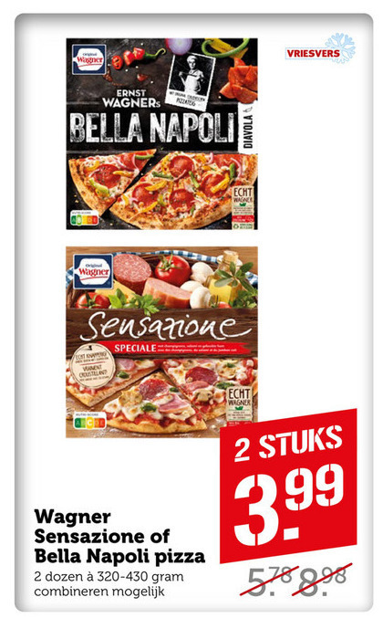 Wagner   diepvriespizza folder aanbieding bij  Coop - details