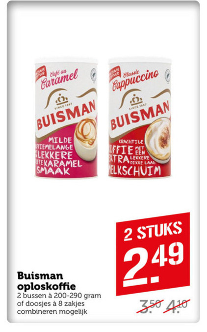 Buisman   oploskoffie folder aanbieding bij  Coop - details