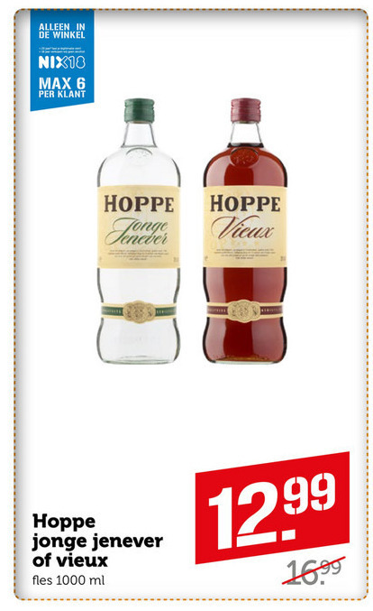 Hoppe   vieux, jenever folder aanbieding bij  Coop - details