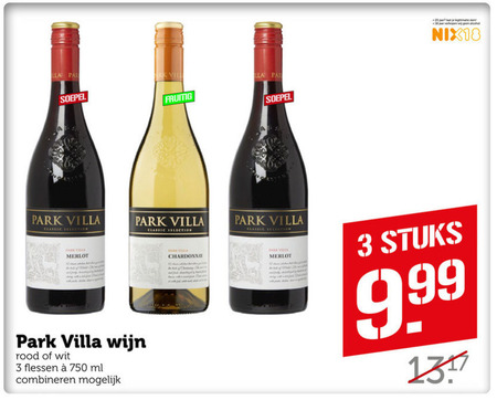 Park Villa   rode wijn, witte wijn folder aanbieding bij  Coop - details