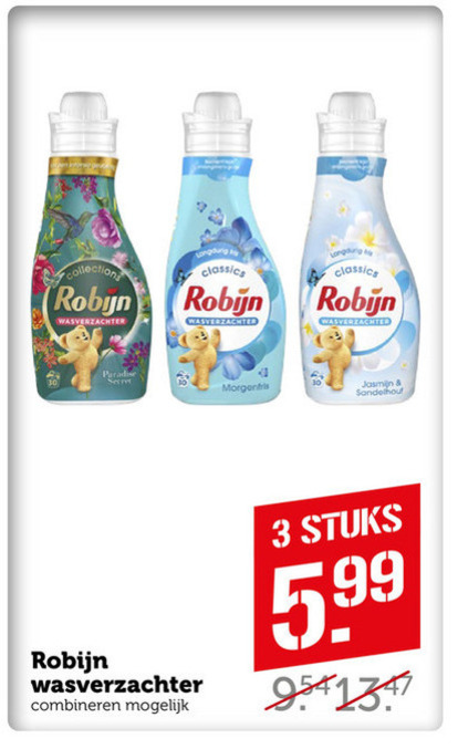 Robijn   wasverzachter folder aanbieding bij  Coop - details