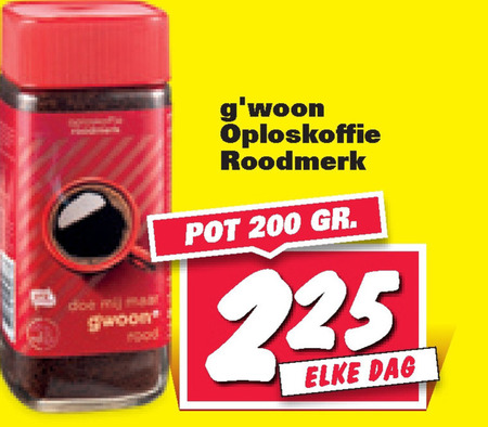 Gwoon   oploskoffie folder aanbieding bij  Nettorama - details