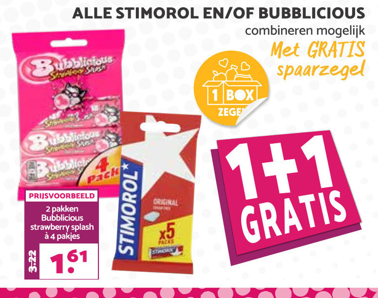 Bubblicious   kauwgom folder aanbieding bij  Boons Markt - details