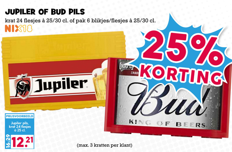 Bud   krat bier folder aanbieding bij  Boons Markt - details