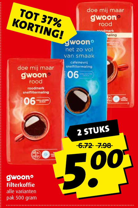 Gwoon   koffie folder aanbieding bij  Boni - details